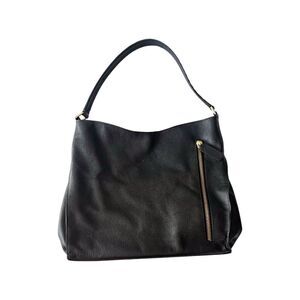 Tote le Monde Florence Slouch Leather Hobo Bag Black